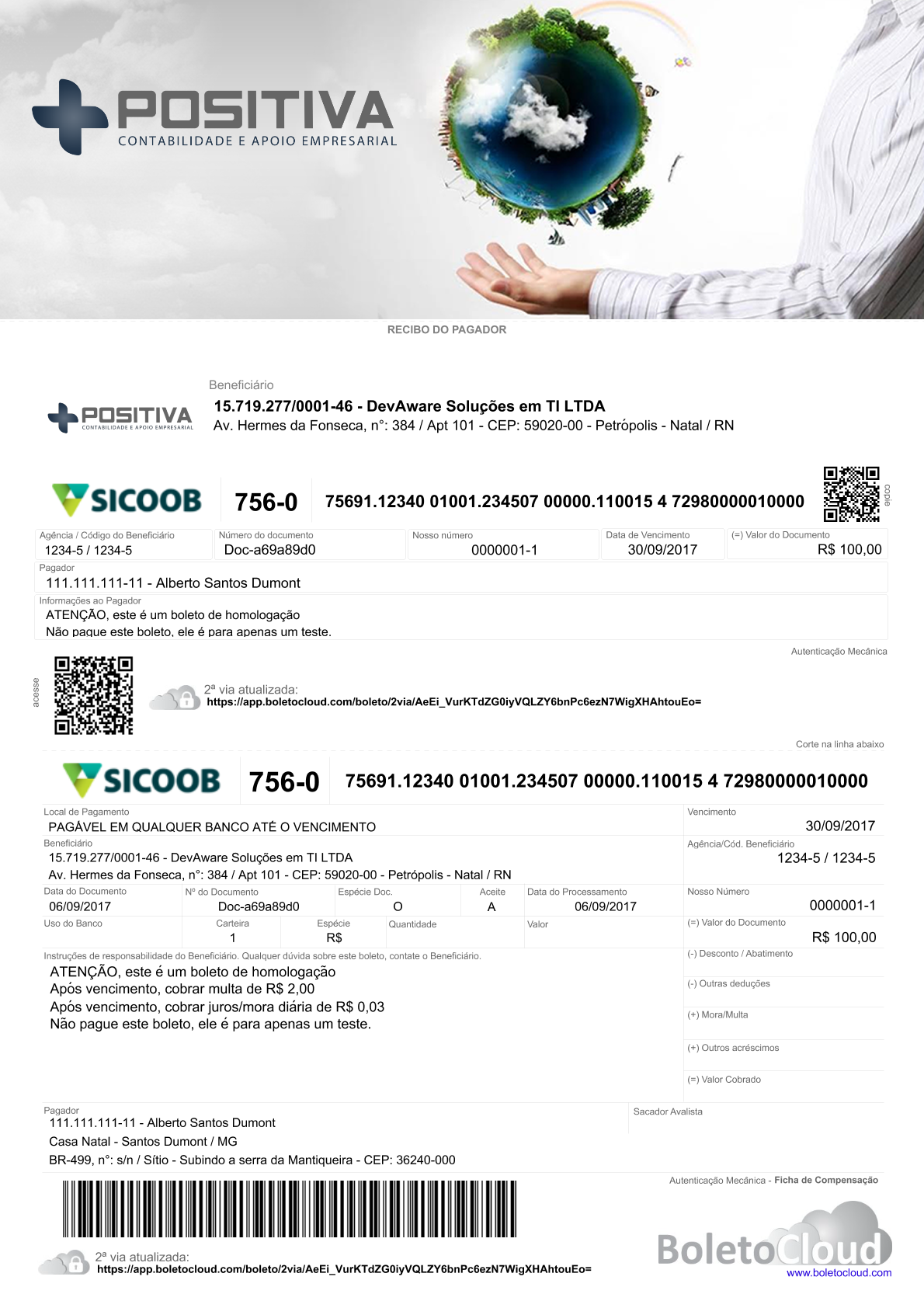 Exemplo 24 de boleto personalizado